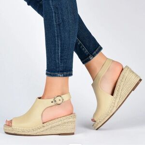 Journee Crew Espadrille Wedge Heeled Sandals